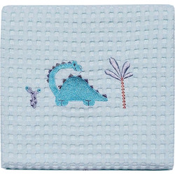 Morven Dino Κουβέρτα Αγκαλιάς Πικέ 80x110 Γαλάζια