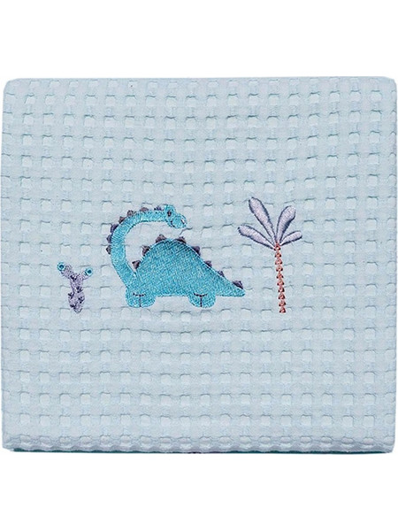 Morven Dino Κουβέρτα Αγκαλιάς Πικέ 80x110 Γαλάζια