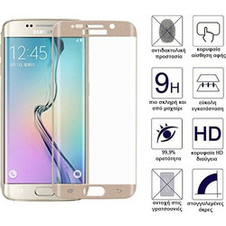 Samsung Galaxy S6 Edge 4D gold tempered glass 9H