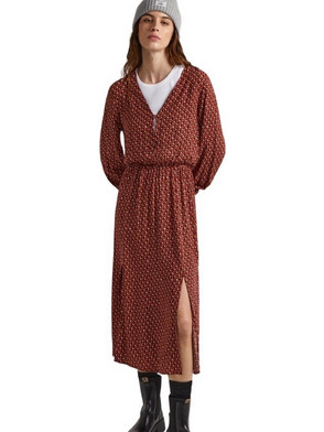 Pepe Jeans Kari Midi Καθημερινό Φόρεμα Rusted PL953419