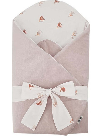 Ekokids Meadow Κουβέρτα Αγκαλιάς Βαμβακερή 75x75 Λευκή Μπεζ