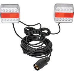 ΣΕΤ ΜΑΓΝΗΤΙΚΑ ΦΩΤΑ LED ΟΡΟΦΗΣ ΤΡΕΙΛΕΡ 12V 7 PIN CARPOINT (0440021)