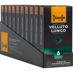 Dimello Κάψουλες Espresso Velluto Lungo Συμβατές με Μηχανή Nespresso 100τμχ