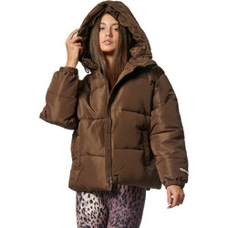 Body Action Γυναικείο Μπουφάν Χειμωνιάτικο Puffer Μακρύ Σοκολατί 071330-06