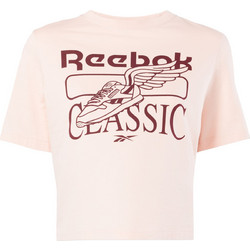 Reebok Sport Classics Graphic Γυναικείο Αθλητικό Crop Top Ροζ 100036604