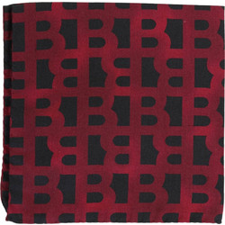 BOSS POCHETTE H-POCKET SQ-222 ALL OVER LOGO ΜΑΥΡΟ-ΜΠΟΡΝΤΩ