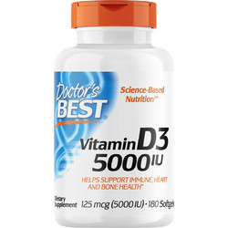Doctor's Best Vitamin D3 5000iu 180 Μαλακές Κάψουλες