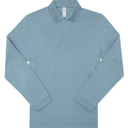 B&C Collection Ανδρική Μπλούζα Polo Μακρυμάνικη Amalfi Blue PU427