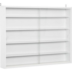 HomCom Βιτρίνα Σαλονιού Κρεμαστή Λευκή 80x9.5x60cm 833-761WT ref10257340