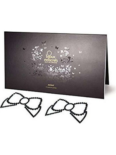 Διακοσμητικά Θηλών - Mimi Rhinestone Bow Nipple Stickers Black