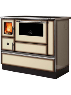 Alfa Plam 90H Dominant Light Mocha Ατσάλινη Ξυλόσομπα με Φούρνο 6.5kW