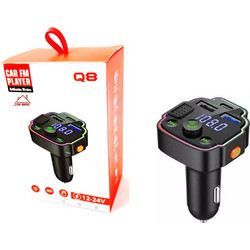 Φορτιστής Αυτοκινήτου 20W FM Transmitter με Bluetooth ForHome Q8 12-24V - For Home