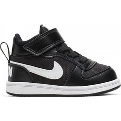Nike Court Borough Παιδικά Sneakers Μποτάκια Μαύρα CI2359-001