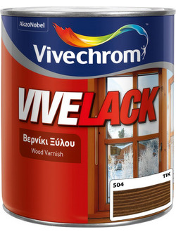 Vivechrom Vivelack 504 Βερνίκι Επιφάνειας Ξύλου Διαλύτου Gloss Τικ 0.75lt
