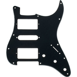 GMi Strat Pickguard H/S/H - 3-ply, Black