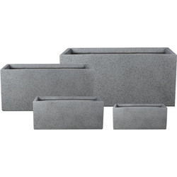Spacegreen Γλάστρα Πήλινη Ορθογώνια Stone Γκρι S 50x20x20 εκ