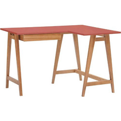 Γραφείο Luka S Δεξιά Γωνία LUKAROFSOAK16 115x50x75cm Oak-Dark Coral