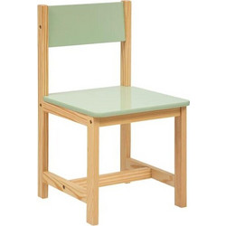 Παιδική καρέκλα ξύλινη σε πράσινο χρώμα, 29x29x54.5 cm