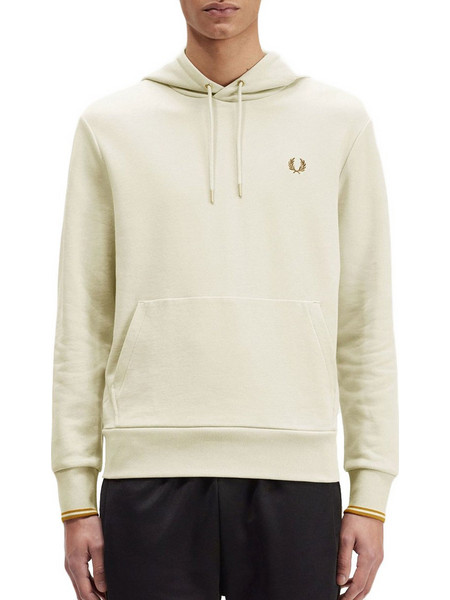 Fred Perry Ανδρικό Φούτερ με Κουκούλα & Τσέπες Εκρού M2643-691