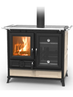 Thermorossi Margherita Evo Beige Μαντεμένια Ξυλόσομπα με Φούρνο 12.1kW
