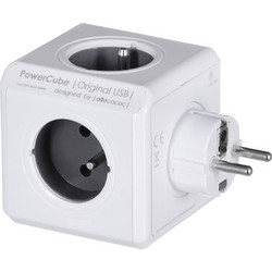 ALLOCACOC EU Power Cube USB - Πολύμπριζο - ΓΚΡΙ