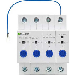 BMAC WiFi Ασφαλειοδιακόπτης 4P 63A ανα επαφή συμβατό με συσκευές Sonoff - BSW4SN