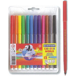 Centropen Color World Μαρκαδόροι Ζωγραφικής Σετ 12 Χρώματα 3τμχ