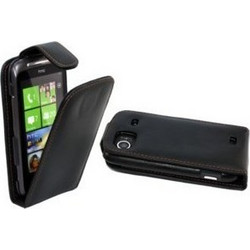 Δερματίνη Θήκη Flip για HTC 7 Mozart Μαυρό (OEM)