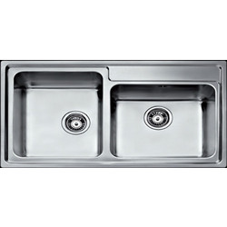 Teka Stage 90D Ένθετος Νεροχύτης Inox Σατινέ 86X50cm
