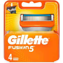 Gillette Fusion 5 Ανταλλακτικά Ξυραφάκια με 5 Λεπίδες & Λιπαντική Ταινία 4τμχ