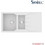 Sanitec Ultra Granite 802 Επικαθήμενος Νεροχύτης Γρανίτη Αντιστρεφόμενος Ματ Bianco 100x50cm