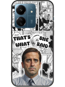 Θήκη TV Quotes - Michael Scott Xiaomi Poco C65 Black TPU (Μαύρη Σιλικόνη)