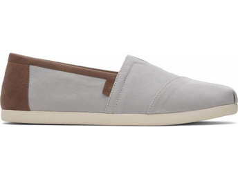 TOMS 10020888 ALPARGATA DRIZZLE GEY BRUSHED TWILL/TAN MEN SHOES