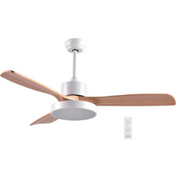 Primo PRCF-80616 Ανεμιστήρας Οροφής 130cm 35W με Φως & Τηλεχειριστήριο Λευκός Καφέ