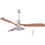 Primo PRCF-80616 Ανεμιστήρας Οροφής 130cm 35W με Φως & Τηλεχειριστήριο Λευκός Καφέ
