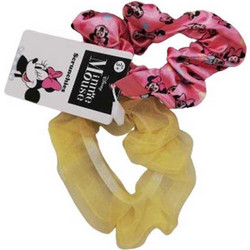 Disney Minnie Pink And Yellow Scrunchies - Σετ με Υφασμάτινα Λαστιχάκια για τα Μαλλιά 2τμχ