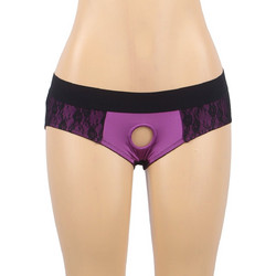 Purple Strap-on Harness Wearable Panty