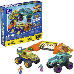 Mega(TM) Hot Wheels(R) Monster Trucks(TM) Smash + Crash(TM) Mega-Wrex(TM) Boneyard Stunt Course (HKF89)