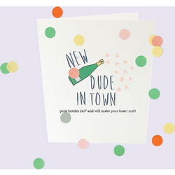 Ευχετήρια Κάρτα Κονφετί New Dude In Town GL-BC-13 10x9cm Multi The Gift Label