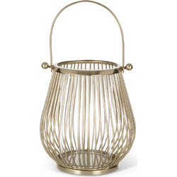 Coincasa διακοσμητικό μεταλλικό φανάρι 23 cm - 007256014 Χρυσό