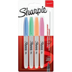 Μαρκαδόροι Ανεξίτηλοι Blister Sharpie Fine 1mm Pastel 4Τεμ. 2065402