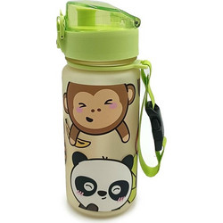 Puckator Adoramals Wild Παιδικό Μπουκάλι Πλαστικό BPA Free με Καλαμάκι Πράσινο 350ml