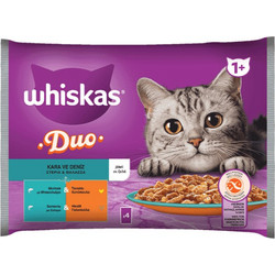 Whiskas Duo Adult with Cod, Salmon, Chicken & Turkey in Jelly 4x85gr