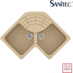Sanitec Classic 310 Επικαθήμενος Νεροχύτης Γωνιακός Γρανίτη Ματ 83x Granite Cappuccino 83x50cm