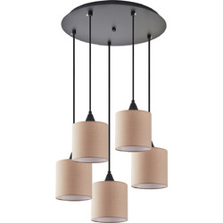 Home Lighting SE21-BL-B Κρεμαστό Φωτιστικό Οροφής Πολύφωτο E27 Καφέ 10-BL5-SH3 77-9029
