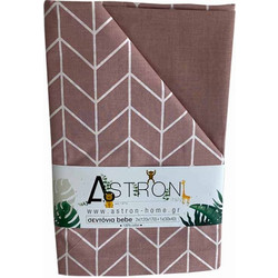 Astron Σετ Βρεφικά Σεντόνια Κούνιας Βαμβακερά 120x160 Alpis Dusty Rose