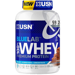 USN BlueLab 100% Whey Premium Strawberry Πρωτεΐνη Ορού Γάλακτος Γράμμωσης 2kg