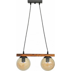Heronia Lighting R-600 Κρεμαστό Φωτιστικό Οροφής Ράγα Δίφωτο E27 Χρυσό 30-0072