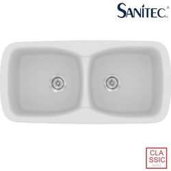 Sanitec Classic 319 Επικαθήμενος Νεροχύτης Γρανίτη Ματ White 93x51cm