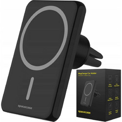 Spacecase WM1B MagCharge Car Holder - Μαγνητική Βάση Ασύρματης Φόρτισης για Κινητά MagSafe για Αεραγωγούς Αυτοκινήτων - 7.5W - Black (5905719110314)